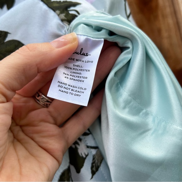 Light Sage Green and Pink Floral Jacquard Bustier Maxi Dress 🌿 - Picture 11 of 12